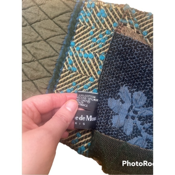 Guillaume De Mons Paris France Patchwork Scarf - Picture 6 of 6